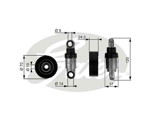 Демпфер ролика-натяжителя для BMW X3 E83 2004-2010 новый