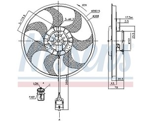 Вентилятор радиатора для Opel Zafira B 2005-2012 новый