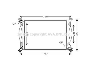 Радиатор основной для Audi A4 [B6] 2000-2004 новый