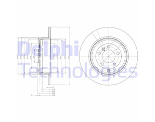 Диск тормозной задний для Land Rover Range Rover III (LM) 2002-2012 новый