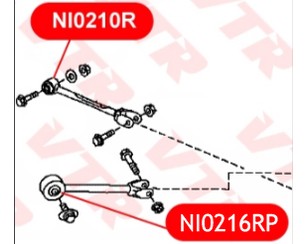 Сайлентблок продольной тяги задний (п.з.к.) для Nissan Murano (Z51) 2008-2015 новый