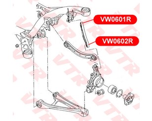 Сайлентблок заднего верхнего рычага для Audi Q7 [4L] 2005-2015 новый