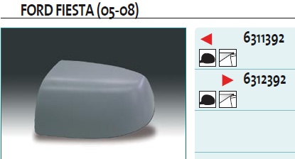 Крышка корпуса зеркала правого