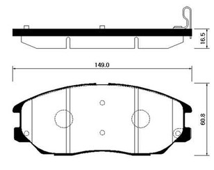 Колодки тормозные передние к-кт для Hyundai XG 1998-2005 новый