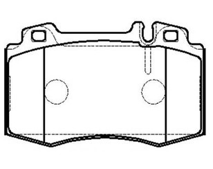 Колодки тормозные передние к-кт для Mercedes Benz W221 2005-2013 новый