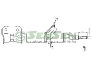 Амортизатор передний правый Газомасляный для Hyundai Accent II (+TAGAZ) 2000-2012 новый