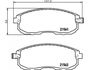 Колодки тормозные передние к-кт для Nissan Teana J32 2008-2013 новый