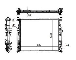 Радиатор основной для Mercedes Benz W164 M-Klasse (ML) 2005-2011 новый