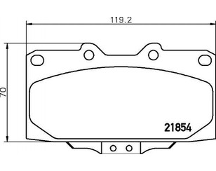 Колодки тормозные передние к-кт для Nissan 200SX (S14) 1994-1999 новый