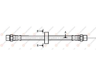 Шланг тормозной задний для VW Passat [B3] 1988-1993 новый