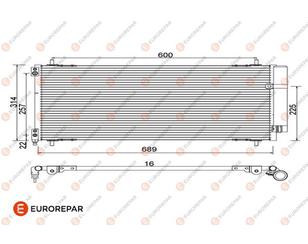 Радиатор кондиционера (конденсер) для Citroen C6 2006-2012 новый