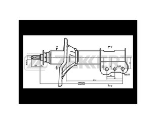 Амортизатор передний левый Газомасляный для Mazda MX-6 (GE6) 1991-1997 новый