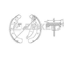 Колодки барабанные к-кт для Opel Combo 2001-2011 новый