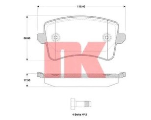 Колодки тормозные задние дисковые к-кт для Audi A5/S5 [8F] Cabrio 2010-2016 новый