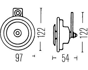 Сигнал звуковой для Audi 100/200 [44] 1983-1991 новый