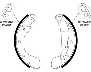 Колодки барабанные к-кт для Chevrolet Lanos 2004-2010 новый