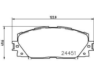 Колодки тормозные передние к-кт для Lexus CT 200H 2011-2018 новый