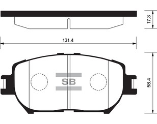 Колодки тормозные передние к-кт для Lexus ES (CV3) 2001-2006 новый