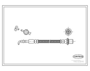 Шланг тормозной передний для Lexus GS 300/400/430 1998-2004 новый