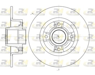 Диск тормозной задний для Renault Modus 2004-2012 новый