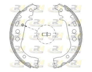 Колодки барабанные к-кт для Scion xA 2004-2006 новый