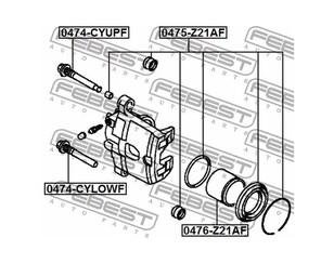 Р/к переднего суппорта для Mitsubishi Colt (Z3) 2003-2012 новый