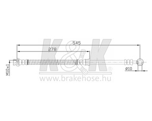 Шланг тормозной передний для Mitsubishi Galant (E5) 1993-1997 новый