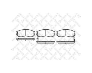 Колодки тормозные передние к-кт для Mitsubishi Galant (EA) 1997-2003 новый