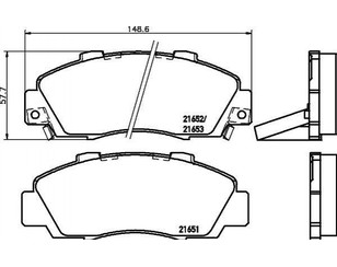 Колодки тормозные передние к-кт для Honda HR-V 1999-2005 новый