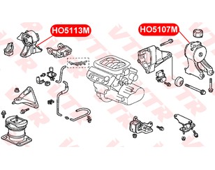 Опора двигателя левая для Honda Odyssey III 2003-2010 новый