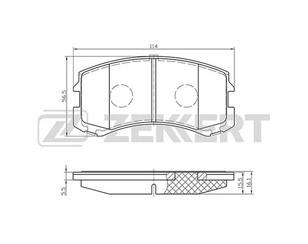 Колодки тормозные передние к-кт для Mitsubishi Lancer Cedia (CS) 2000-2003 новый