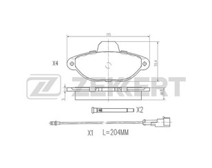 Колодки тормозные передние к-кт для Fiat Punto II (188) 1999-2010 новый