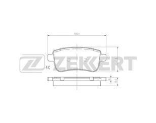 Колодки тормозные задние дисковые к-кт для Renault Fluence 2010-2017 новый