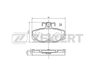 Колодки тормозные задние дисковые к-кт для Ford Scorpio 1986-1992 новый