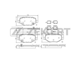 Колодки тормозные задние дисковые к-кт для Dodge Journey 2008-2020 новый