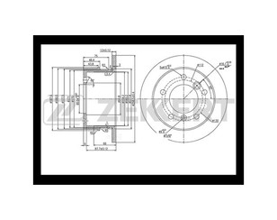 Диск тормозной задний для Mercedes Benz G-Class W460 1979-1993 новый