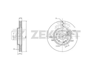 Диск тормозной передний вентилируемый для Chrysler Crossfire 2003-2008 новый