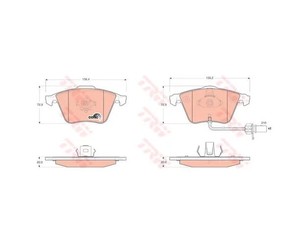 Колодки тормозные передние к-кт для Audi A8 [4E] 2002-2010 новый