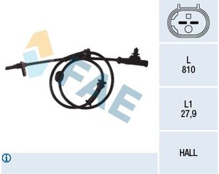 Датчик ABS передний для Citroen C1 2005-2014 новый