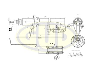 Амортизатор передний левый Газомасляный для Mitsubishi Carisma (DA) 1995-1999 новый