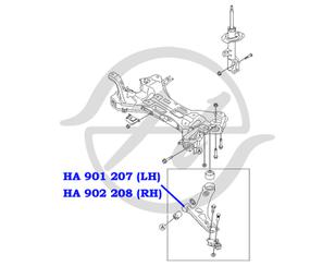 Рычаг передний левый для Hyundai ix35/Tucson 2010-2015 новый