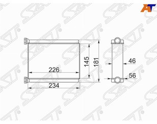 Радиатор отопителя для Lexus LX 470 1998-2007 новый