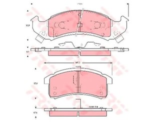 Колодки тормозные передние к-кт для Chevrolet Lumina APV/Trans Sport 1990-1996 новый