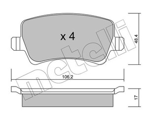 Колодки тормозные задние дисковые к-кт для Ford Galaxy 1995-2006 новый