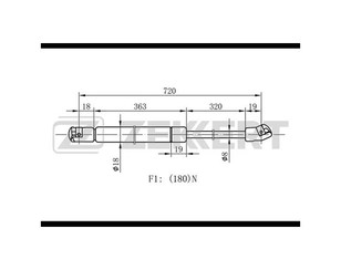 Амортизатор капота для Audi A6 [C6,4F] 2004-2011 новый