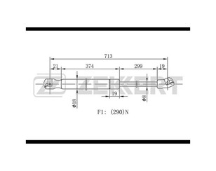 Амортизатор капота для Audi A3 [8PA] Sportback 2004-2013 новый