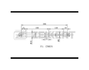 Амортизатор двери багажника для Chevrolet Rezzo 2005-2010 новый