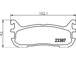 Колодки тормозные задние дисковые к-кт для Mazda MX-5 I (NA) 1989-1998 новый