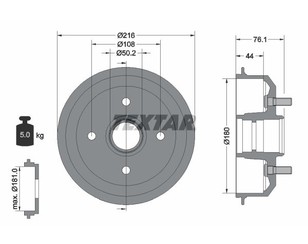 Барабан тормозной для Ford KA 1996-2008 новый