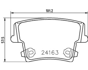 Колодки тормозные задние дисковые к-кт для Chrysler 300C 2011> новый
